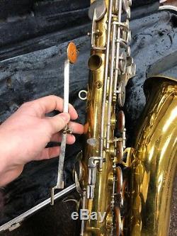 King Tenor Sax For Parts, Not Working with Case