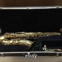King Zephyr tenor sax, brass, new felts, pads, and corks, good playing condition