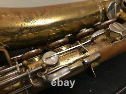 Martin Imperial Tenor Saxophone with Neck, Mouthpiece, Case for repair or parts