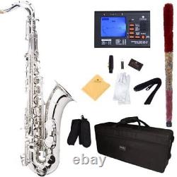 Mendini Tenor Saxophone, L+92D B Flat, Case, Tuner, Mouthpiece Nickel