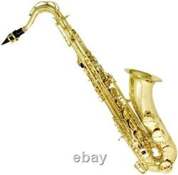 Mendini by Cecilio L+92D Tenor Saxophone, B Flat, Case, Tuner, Mouthpiece, Gold