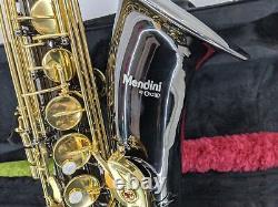 Mendini by Cecilio Tenor Saxophone, L+92D B Flat, Case, Tuner, Mouthpiece, Black