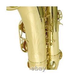 Mendini by Cecilio Tenor Saxophone, L+92D B Flat, Case, Tuner, Mouthpiece, Gold