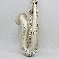 New B flat Eastern Music satin silver plated tenor saxophone tenor sax with case