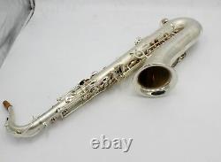 New B flat Eastern Music satin silver plated tenor saxophone tenor sax with case