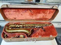 Old Vintage H. N. White Cleveland Tenor Saxophone Brown Hard Case S#c79186 Sax
