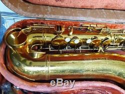 Old Vintage H. N. White Cleveland Tenor Saxophone Brown Hard Case S#c79186 Sax