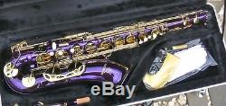 PURPLE Tenor Sax Brand New Bb Saxophone With Case and Accessories PURPLE