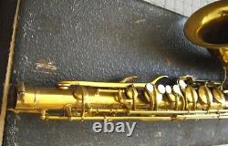 Pan American 60m Elkhart USA Tenor Saxophone Lacquered Brass Needs Work