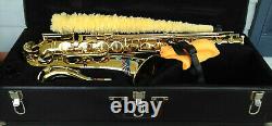Patriotic MUSICA Gold Eagle Tenor Sax in Very Good Playing Condition withHard Case