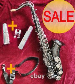 Prof. Black Nickel Silver Tenor Saxophone Bb sax High F# + FREE Metal mouthpiece