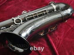 Prof. Black Nickel Silver Tenor Saxophone Bb sax High F# + FREE Metal mouthpiece