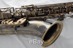 Prof. TAISHAN Antique Bb Tenor Saxophone Fine Engraving low B to high F# +Case