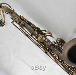 Professioanl Antique Tenor Saxophone Sax High F# abalone key Free 10x Reed +Case
