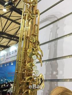 Professioanl Gold brass Body Tenor Saxophone 475 Model Sax Bb High F# With Case