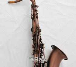Professioanl QUALITY Red Antique Tenor Sax Saxofon Bb Saxophone High F# New Case