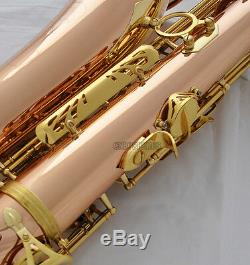Professioanl Rose Brass Tenor Saxophone High F# sax Abalone shell Key New Case