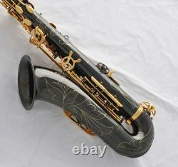 Professioanl TaiShan Black Nickel Gold Tenor Saxophone Bb Sax High F# New Case