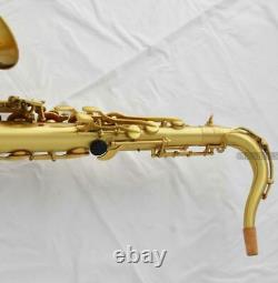 Professioanl TaiShan Yellow Antique Tenor Saxophone Sax Bb Key High F# WITH Case