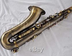 Professional Antique Bronze Tenor Sax Saxophone Bb High F# saxofon New With Case