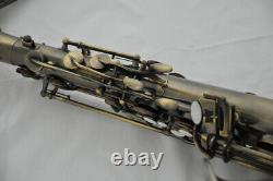 Professional Bb Antique Tenor Brass Sax Saxophone high F# +Free Metal mouthpiece