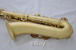 Professional Bb Matt Gold Lacquer tenor sax high F# saxophone with case