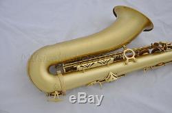 Professional Bb Matt Gold Lacquer tenor sax high F# saxophone with case