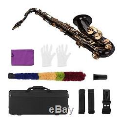 Professional Bb Tenor Sax Saxophone Antique Black with Case & Accessories I3J3