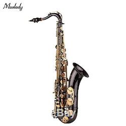 Professional Bb Tenor Sax Saxophone Antique Black with Case & Accessories I3J3