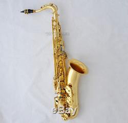 Professional Gold Tenor Saxophone sax Abalone Shell Key High F Bb Saxofon WithCase