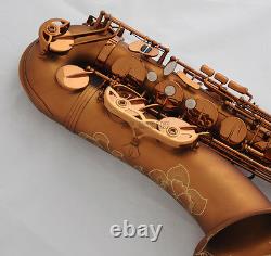 Professional Matt Coffee Tenor Saxophone High F# B-Flat sax New Case
