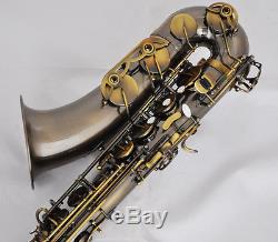 Professional Quality Antique Tenor Saxophone High F# Sax Free 10pc Reeds Case