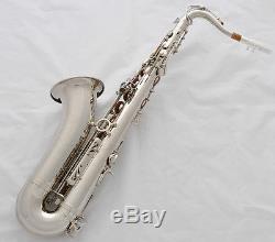 Professional Silver Nickel Tenor Saxophone Sax High F Free Metal Mouthpiece Case