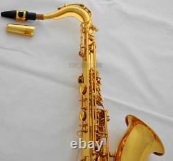 Professional TaiShan 7000 Tenor Saxophone Bb Gold Sax High F# With Germany Mouth