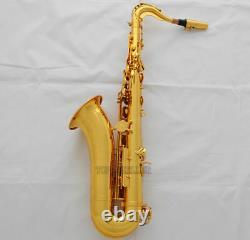 Professional TaiShan 7000 Tenor Saxophone Bb Gold Sax High F# With Germany Mouth