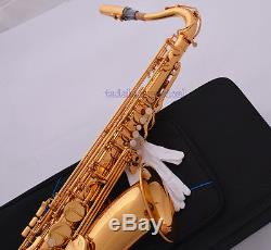 Professional TaiShan Gold Bb Tenor Saxophone Saxofon High F# Sax WithCase Warranty