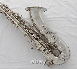 Professional TaiShan Tenor Saxophone Silver nickel Bb Sax With Case+ Metal Mouth