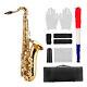 Professional Tenor Saxophone Brass Gold Lacquered Bb Sax With Carry Case Kit Z5D8