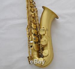 Professional Yellow antique Tenor saxophone Bb High F# sax Black shell Key +Case