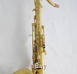 Professional Yellow antique Tenor saxophone Bb High F# sax Black shell Key +Case