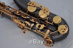 Professional new black gold Taishan tenor sax high F# italian pads sax with case