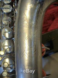 Rare Vintage 1952 Conn Silver 10M Naked Lady Tenor Saxophone with Original Case