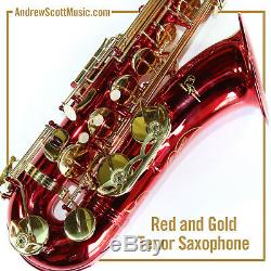 Red Tenor Saxophone New in Case Masterpiece