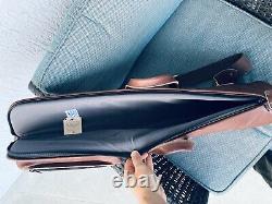 Reunion Blues Leather Soprano Saxophone Bag Case Brown Excellence Condition