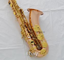 Rose Brass new Tenor saxophone High F# Sax + Metal Mouth Leather Case free ship