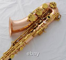 Rose Brass new Tenor saxophone High F# Sax + Metal Mouth Leather Case free ship