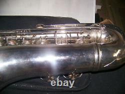 SML Silver Tenor Sax, GOLD MEDAL, #24232, Made in France, Protech Travel Case
