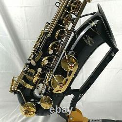 Saxophone B Flat Tenor by Glory Stunning Black & Gold + Hard Case & Stand