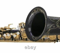 Saxophone Bb Tune Flat Sax Black Nickel Gold High Quality Brass Instrument Case