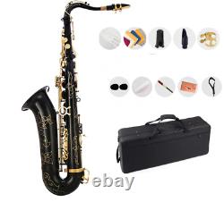 Saxophone Bb Tune Flat Sax Black Nickel Gold High Quality Brass Instrument Case